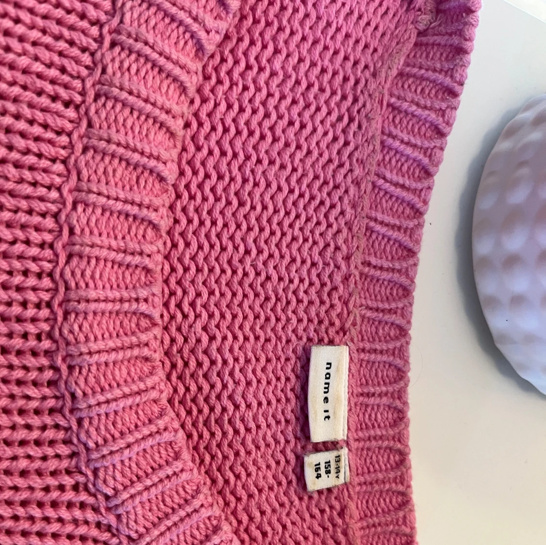 Rosa stickad tröja från Name It  - 2