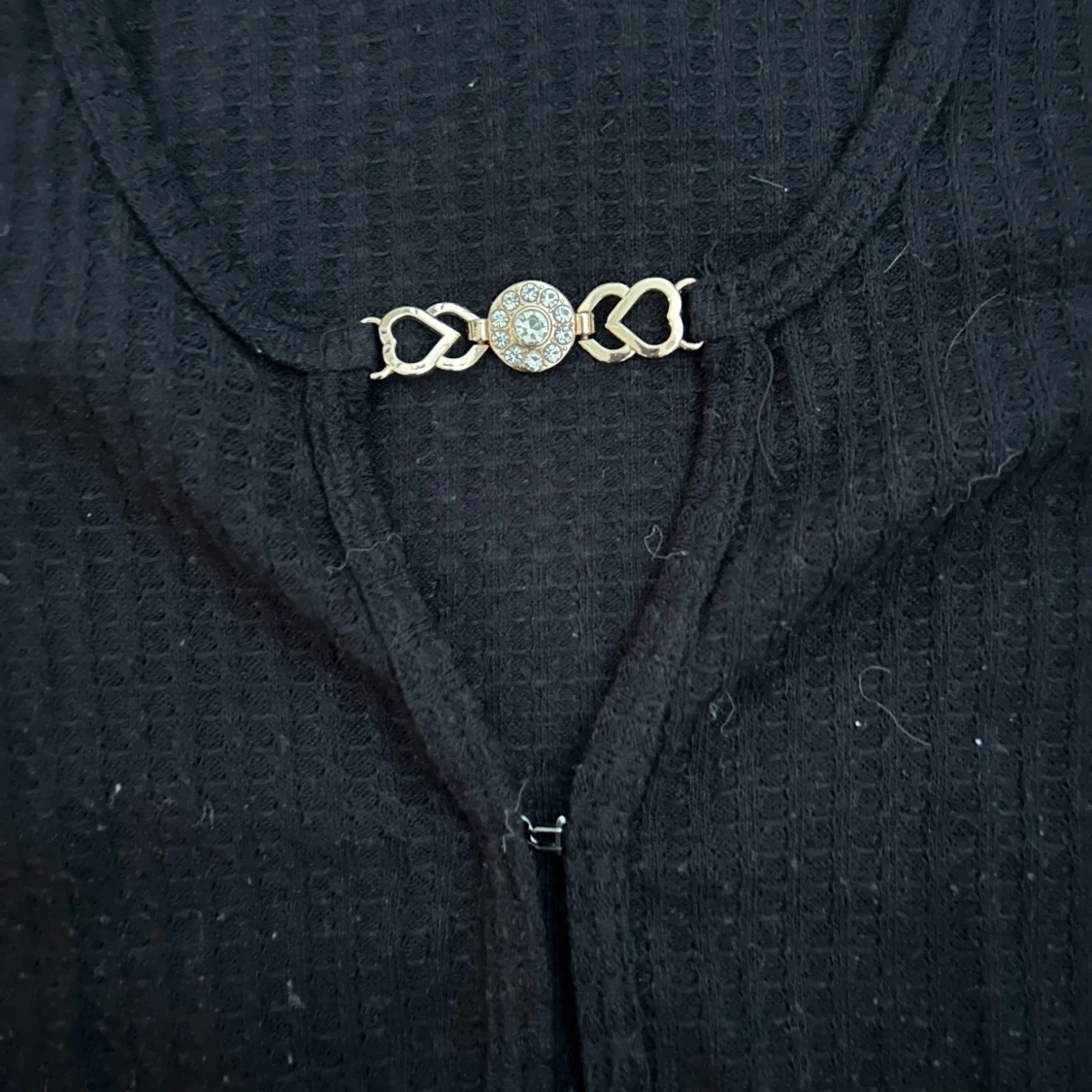 Svart ribbad kofta från Shein - 1