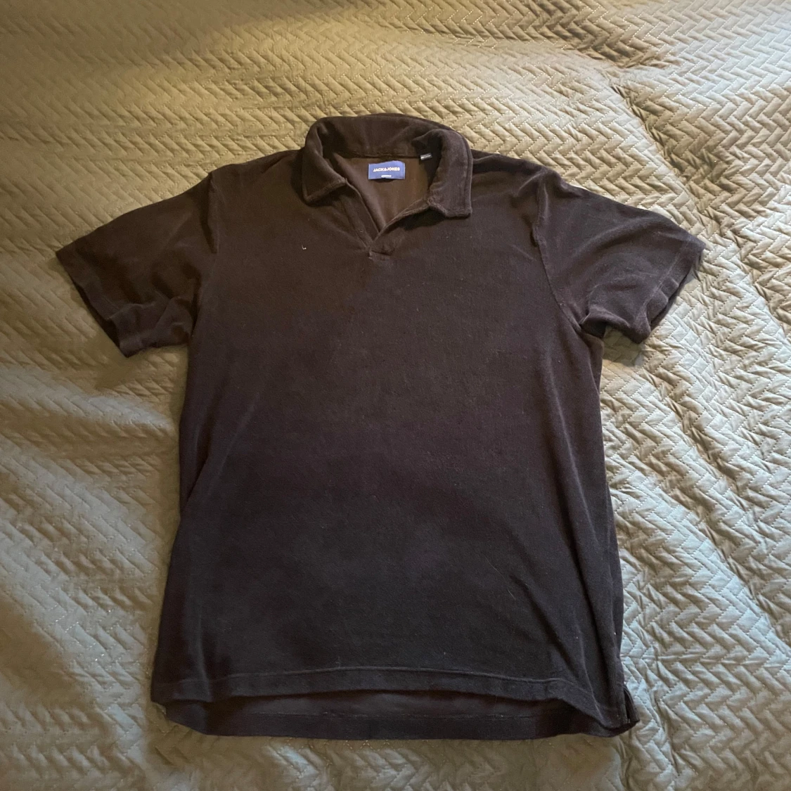 Svart kortärmad pikétröja från Jack and Jones 