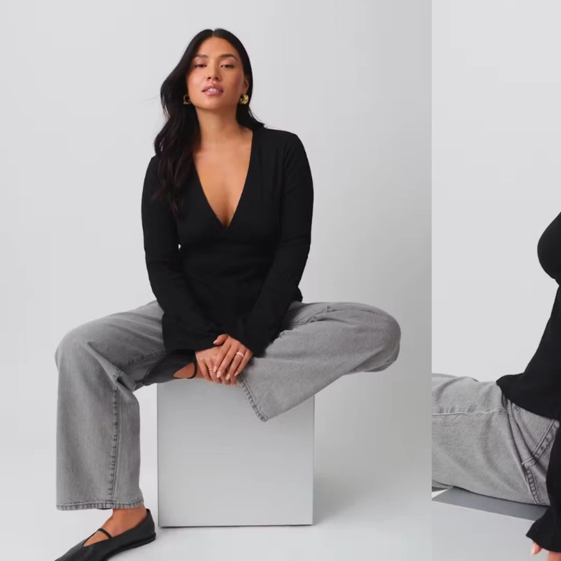 Svart omlott topp - 1