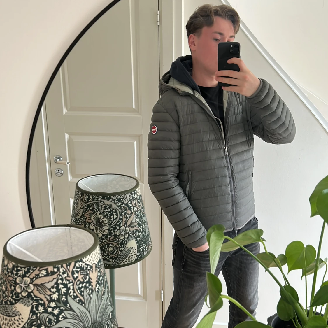 Grå quiltad jacka från colmar