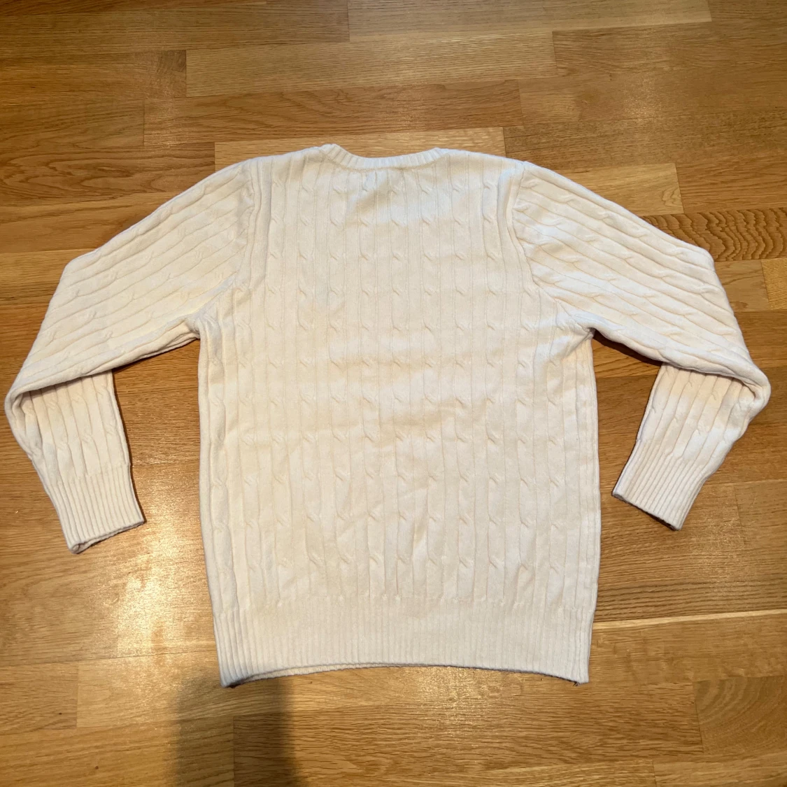 Vit kabelstickad tröja från Polo Ralph Lauren - 1