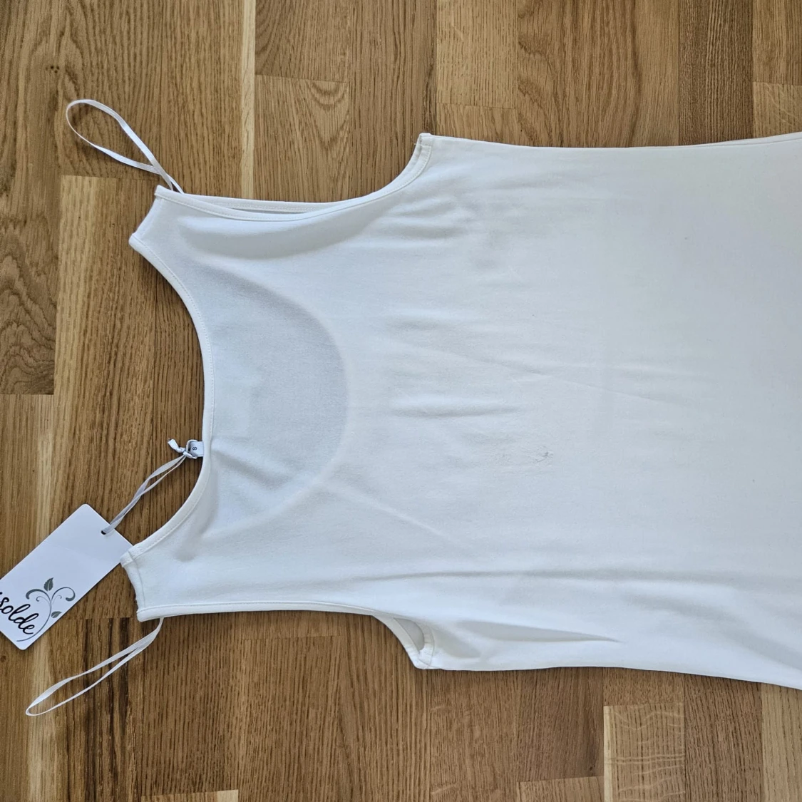 Vit linnetopp med spetskant - 3