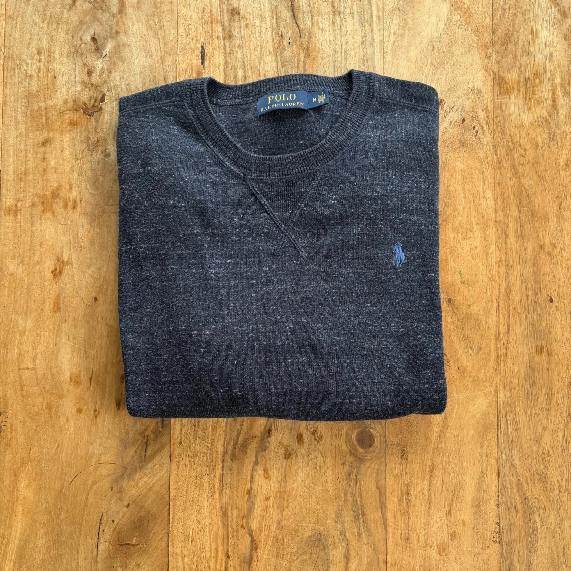 Polo Ralph Lauren – Mörkblå melerad sweatshirt