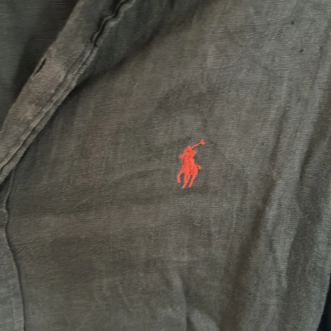 Olivgrön linneskjorta från Polo Ralph Lauren - 1