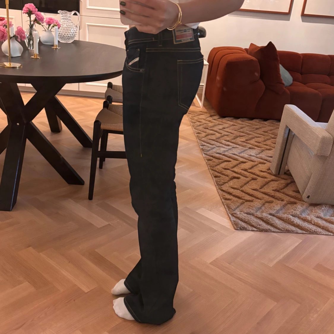 Mörkblåa bootcut jeans från Diesel - 1