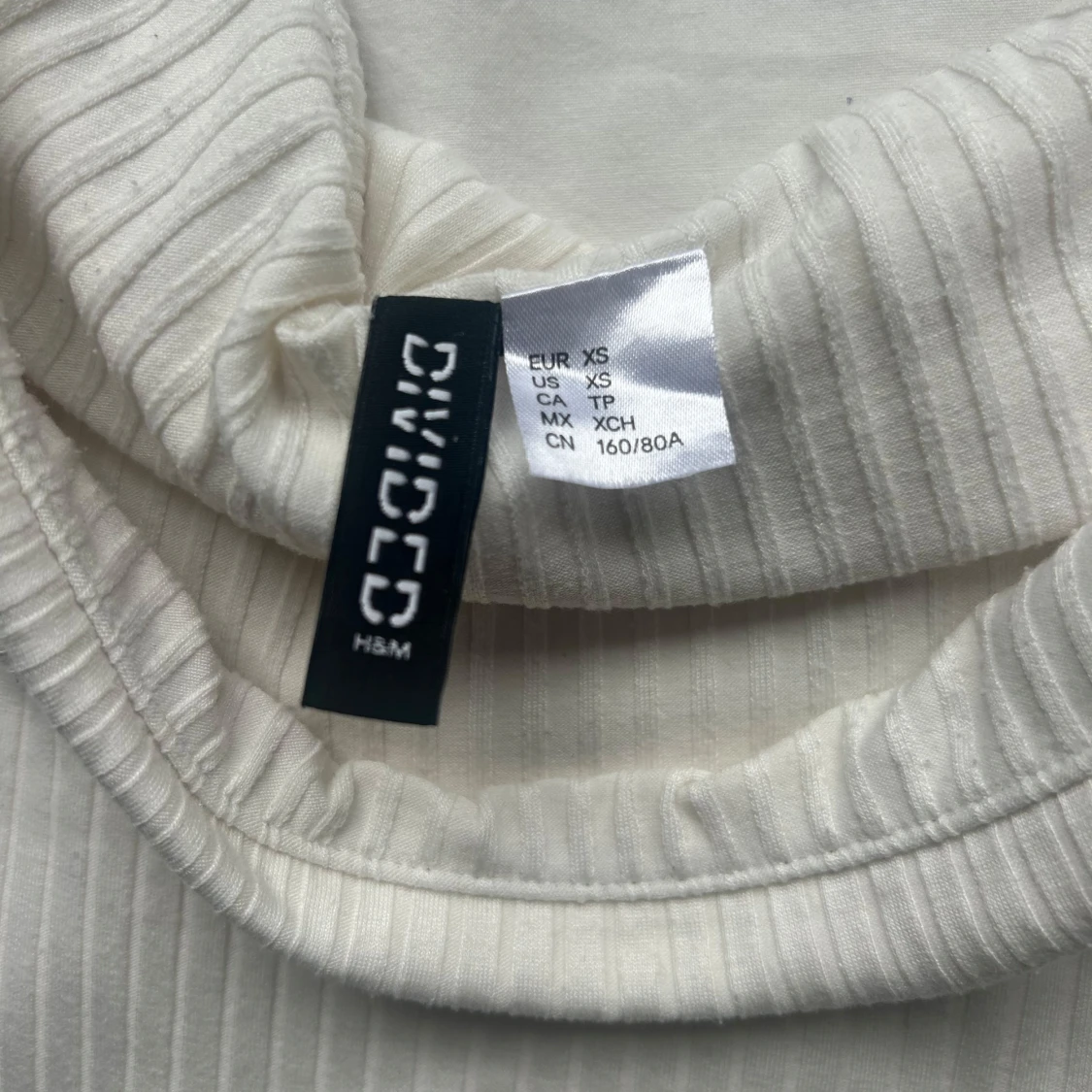 Vit offshoulder ribbad topp H&M Divided - 1