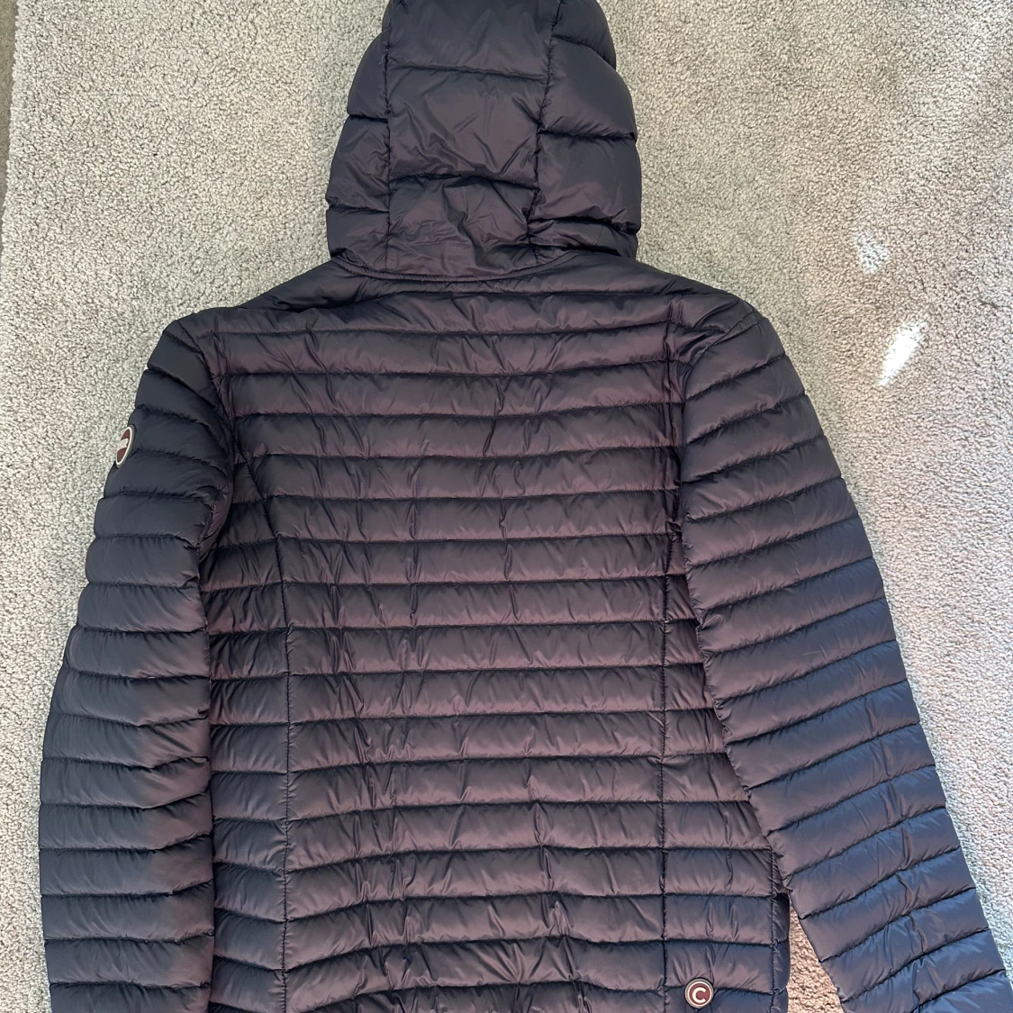 Mörkblå Colmar pufferjacka med huva - 1
