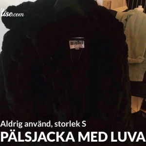  - Pälsjacka med luva, aldriv använd