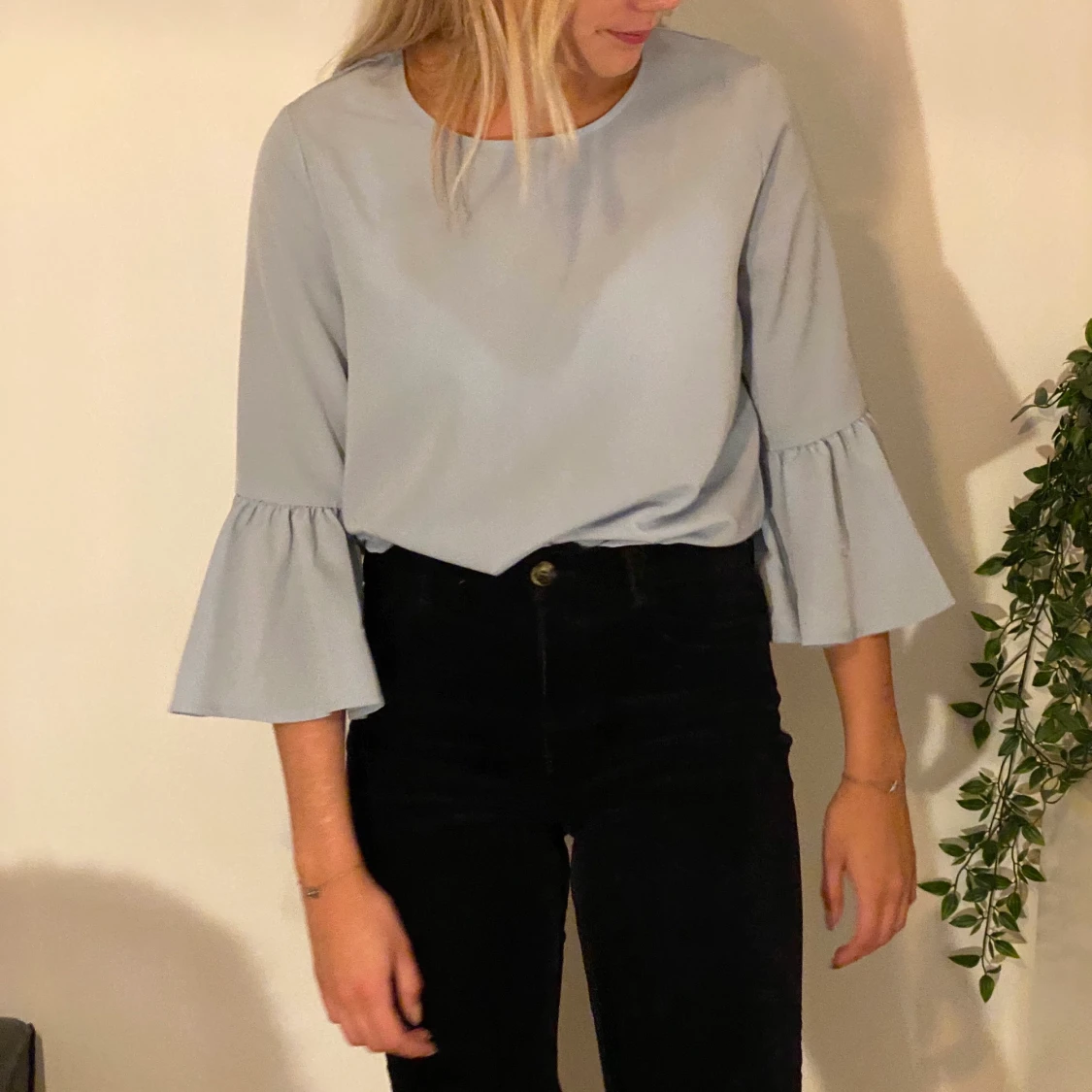 Babyblå blus från Only