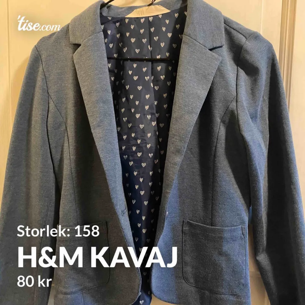 Snygg & stilren blå kavaj från H&m.  Fint skick🤩🥰. Kostymer.