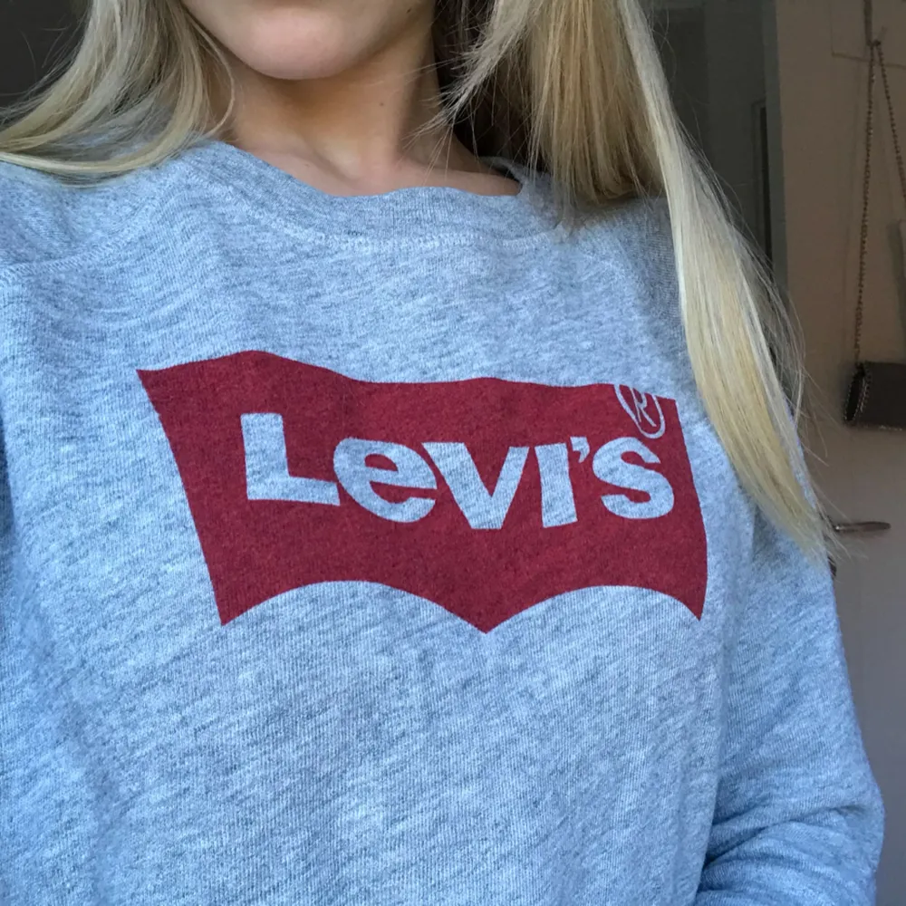 Grå långarmad tröja från Levi’s i damstorlek XS. Tröjan är i mycket bra skick & gillar den mycket, säljer pga för liten ❤️ Köptes för 429kr men säljer för 100kr (köparen står för frakt). Tröjor & Koftor.