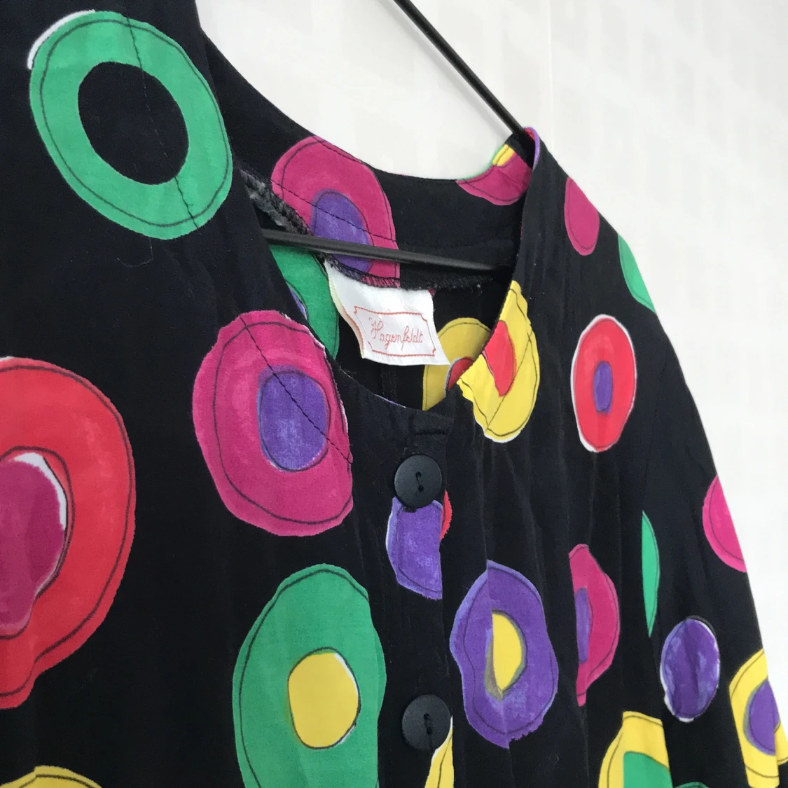 Retroblus i härligt mönster - 90