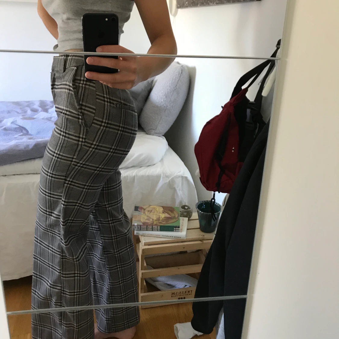 Rutiga kostymbyxor - 90