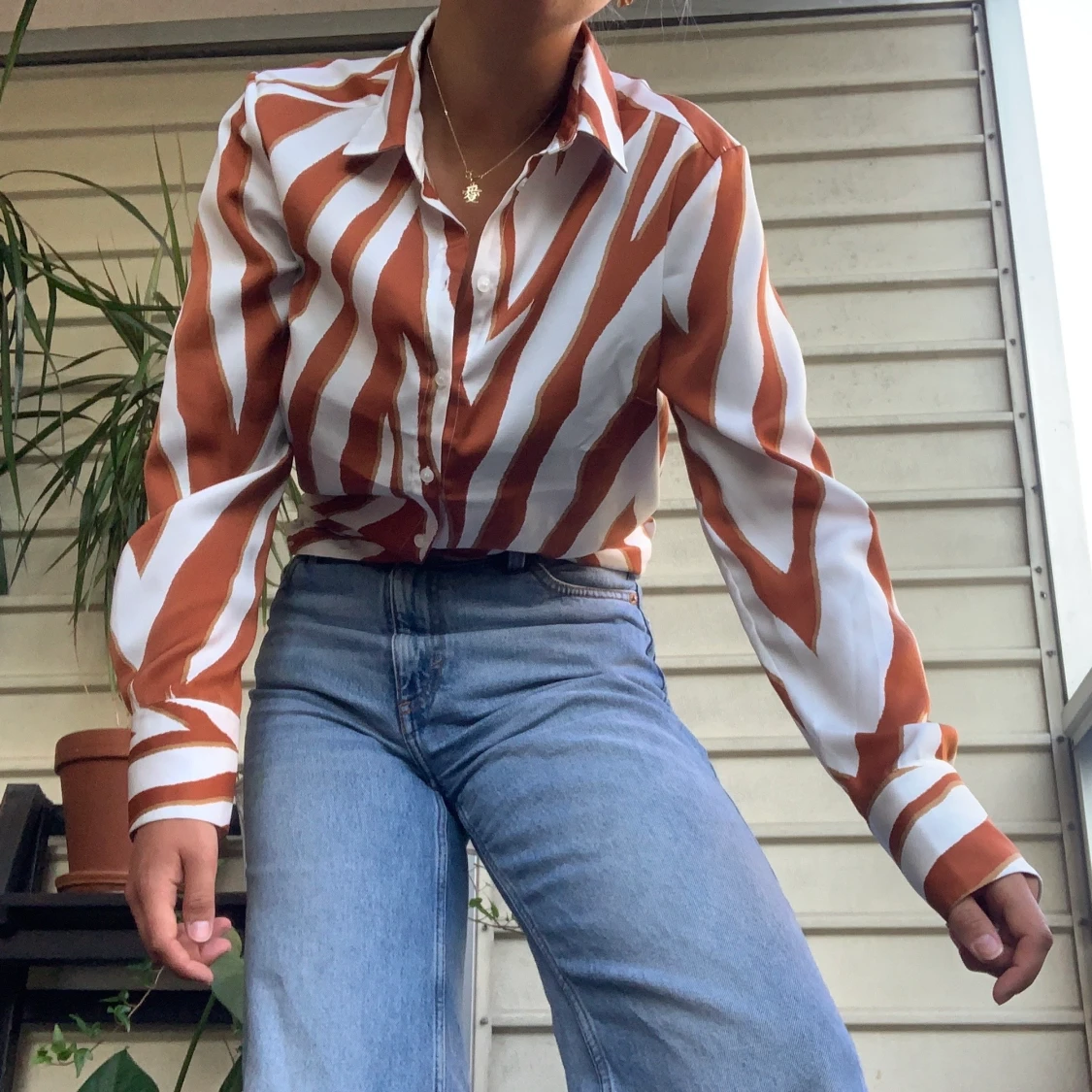 Mönstrad blus/tunika