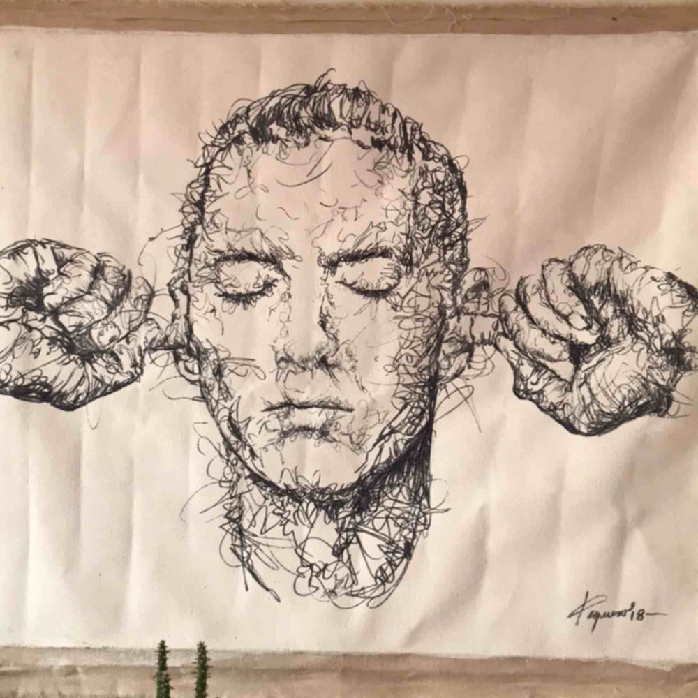 Handmålad och signerad Eminem tavla, köpt av en konstnär på Dominikanska republiken . Övrigt.