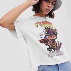  - T-shirt med drakmotiv från Bershka (köpt från ASOS)🤪 jättefin men kommer nästan aldrig till användning💓  Köparen står för frakt!