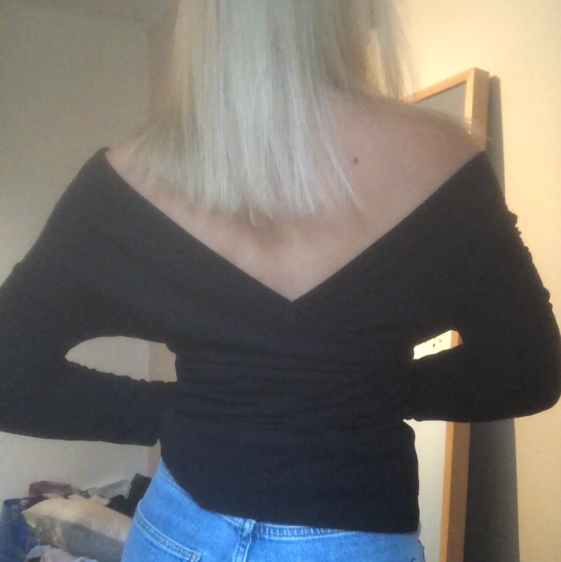 Svart omlotttröja - 90