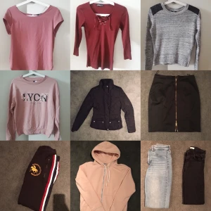 Klädpaket strl S - 13 plagg, hela o rena visa oanvända. Allt för 300kr inkl frakt. Vill man köpa styck får man göra de men de blir dyrare i längden för de tillkommer frakt om man vill ha de. 