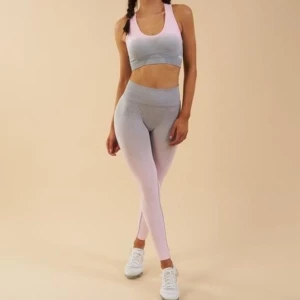 Gymshark tights - Rosa ombre tights från gymshark som inte längre går att köpa. Extremt stretchiga och sköna. Strl L skulle dock också kunna passa någon med M som är lång. ”Innertrosan” har jag tagit bort 😊