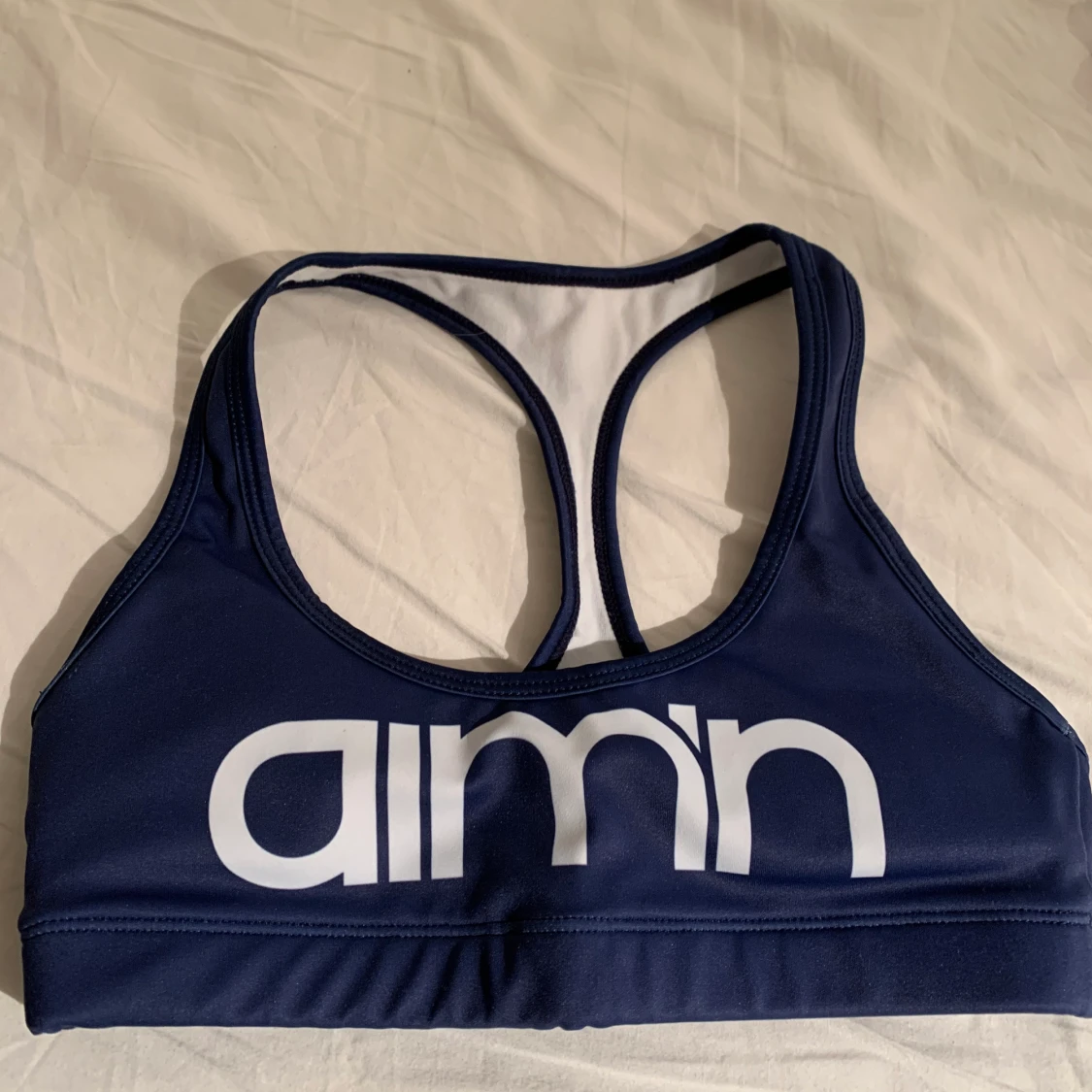 Blå/vit aimn sport-bh