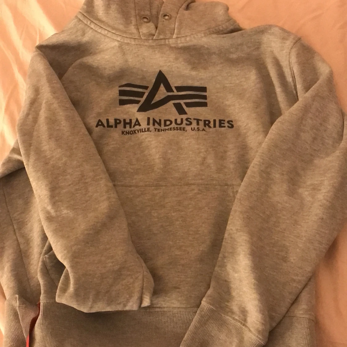 grå alpha hoodie - 90