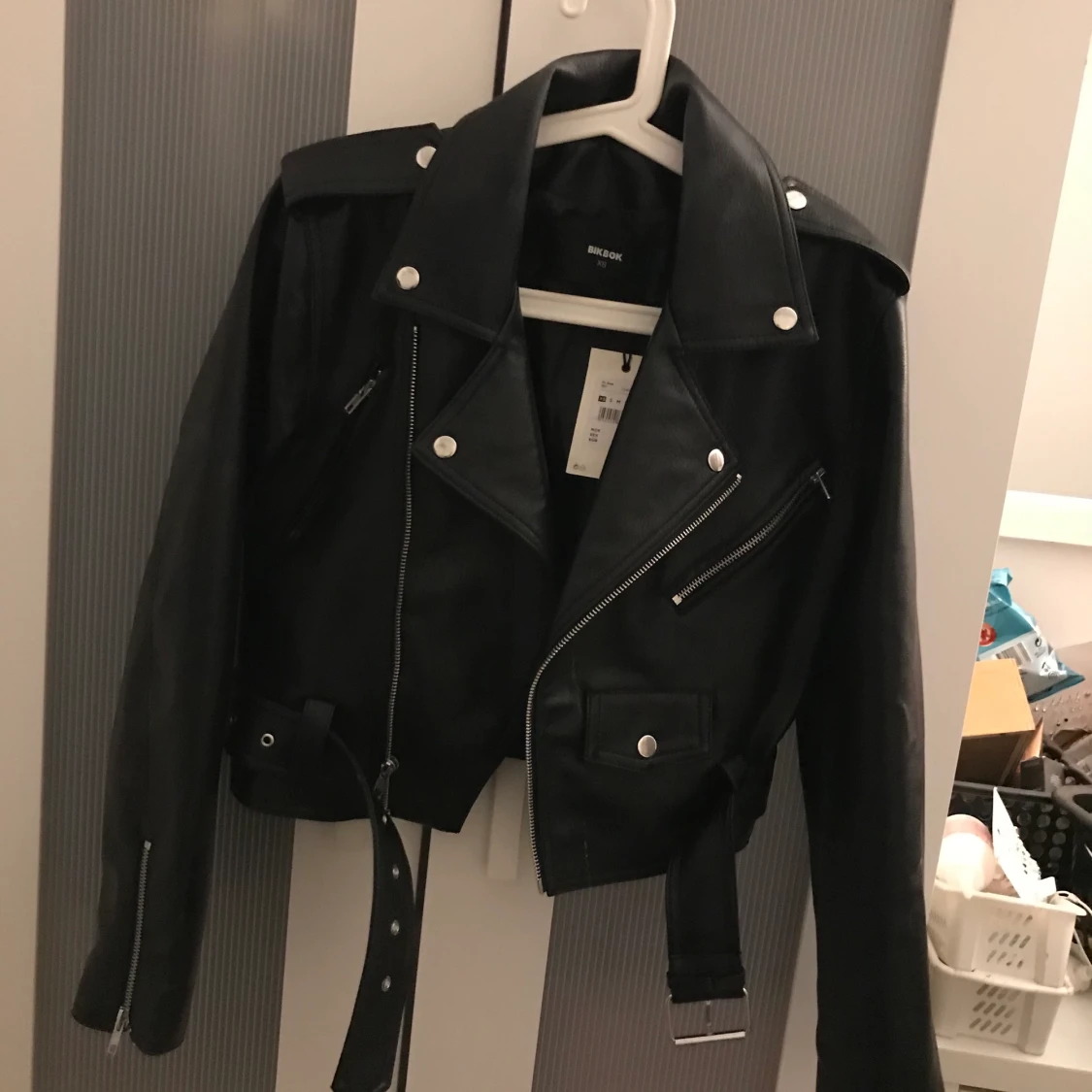 Skinnjacka svart Dam XS