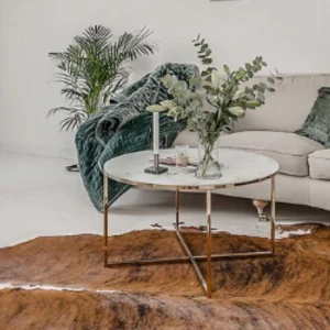  - Glasmarmorbord, mässingben