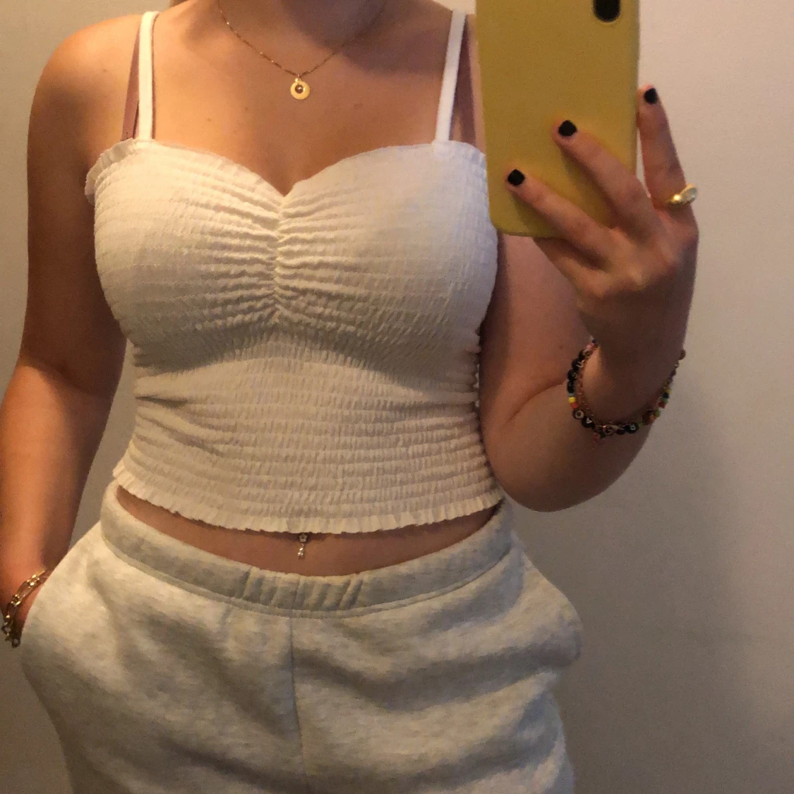 Vitt linne från Bikbok strl XS - 90