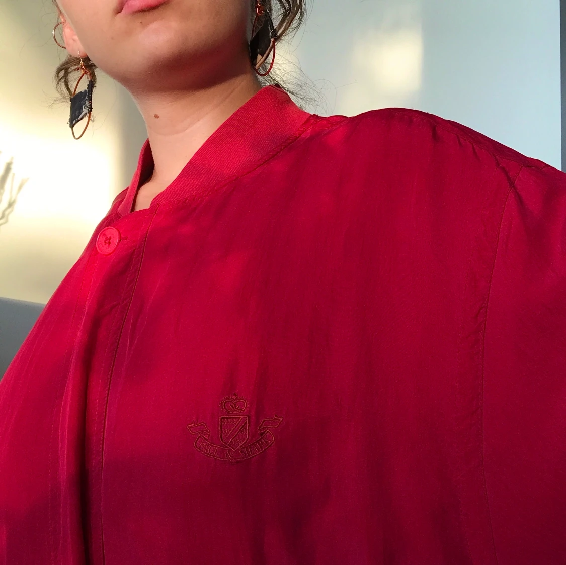 Paul & Shark vintage röd bomberjacka  - 91