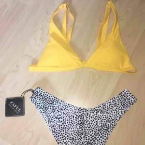  - Liten M!!!!. Det är en bikini från Zaful! Jättefin och skön men var tyvärr för liten för mig!!! Men den kostade mer än 150 på sidan OCH det ingick hög frakt. Trosorna är lite högmidjade och frakt ingår och har såklart aldrig använt dom❣️