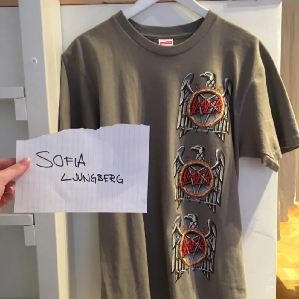 Supreme x Slayer eagle tee. Never worn, tags still on.. T-shirts.