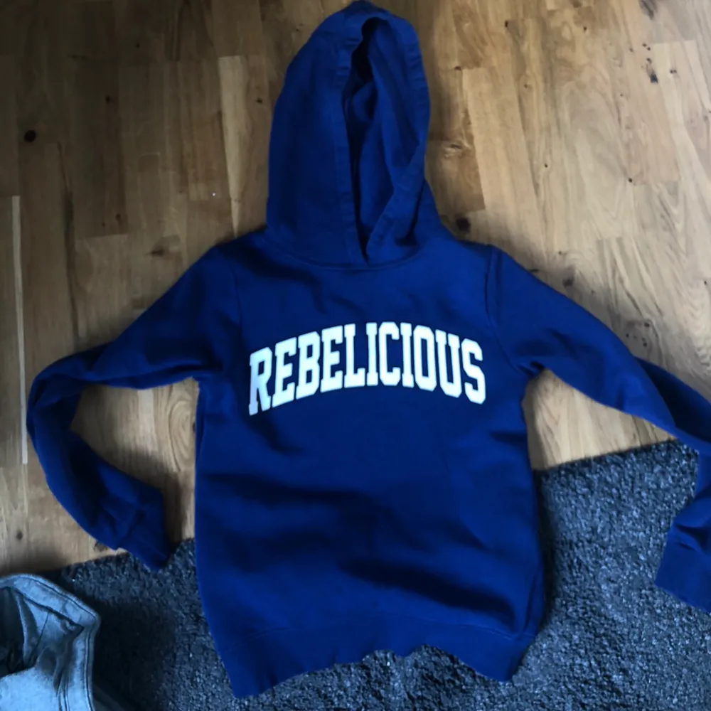 Säljer min coola blåa hoodie som är i fint skick då den endast är använd någon enstaka gång! Om det är flera intresserade blir det budgivning!🤗. Tröjor & Koftor.