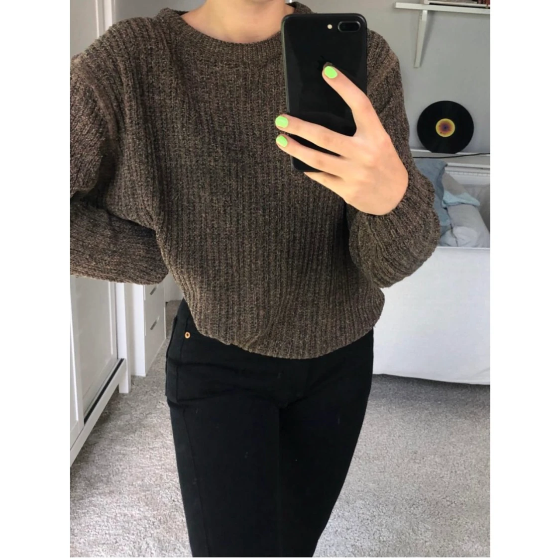 Jätteskön stickad tröja