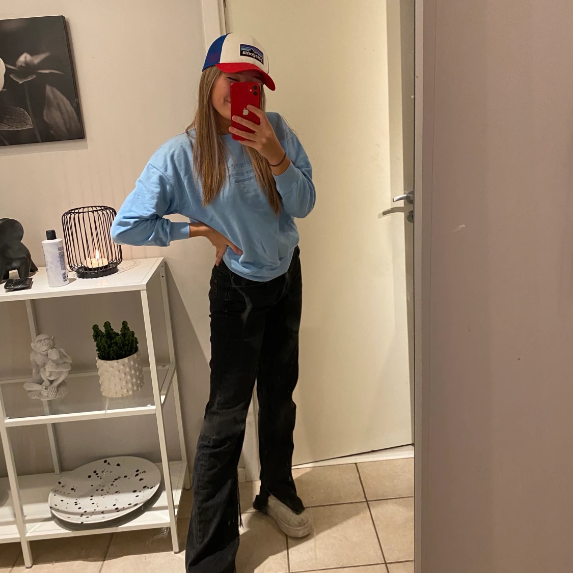 Blå sweatshirt  - 90