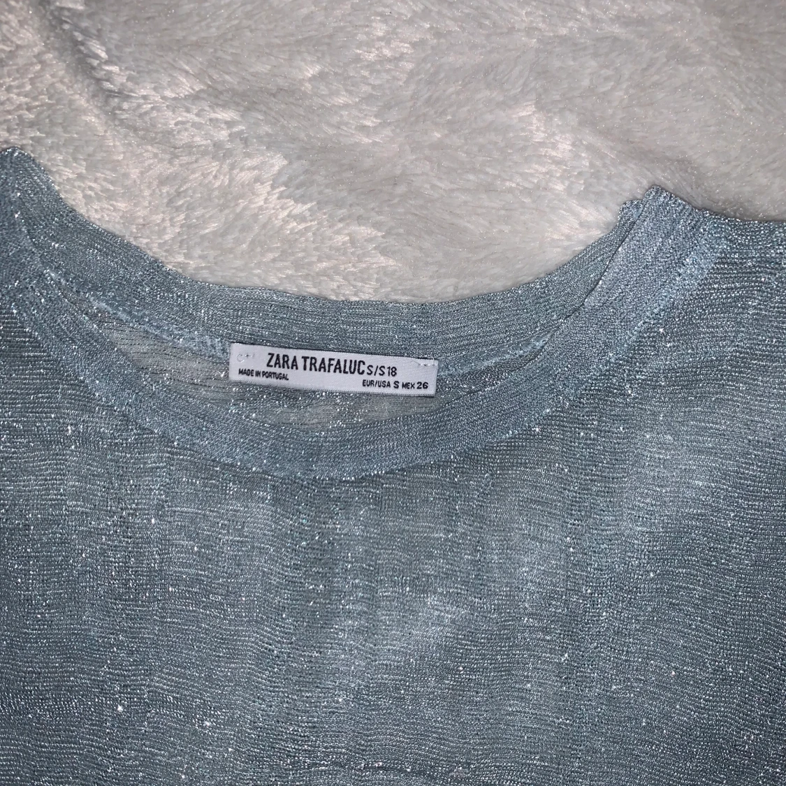 Glittrig genomskinlig fest topp - 90