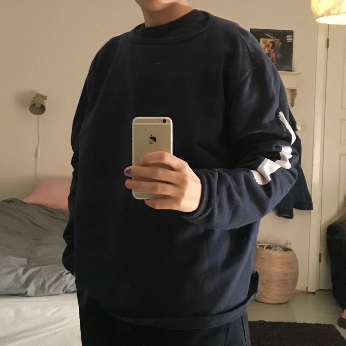 Mörkblå sweatshirt - 90