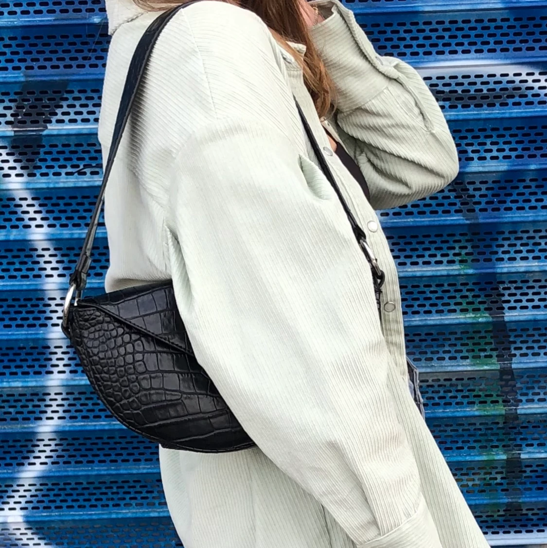 Mintgrön manchesterskjorta - 90