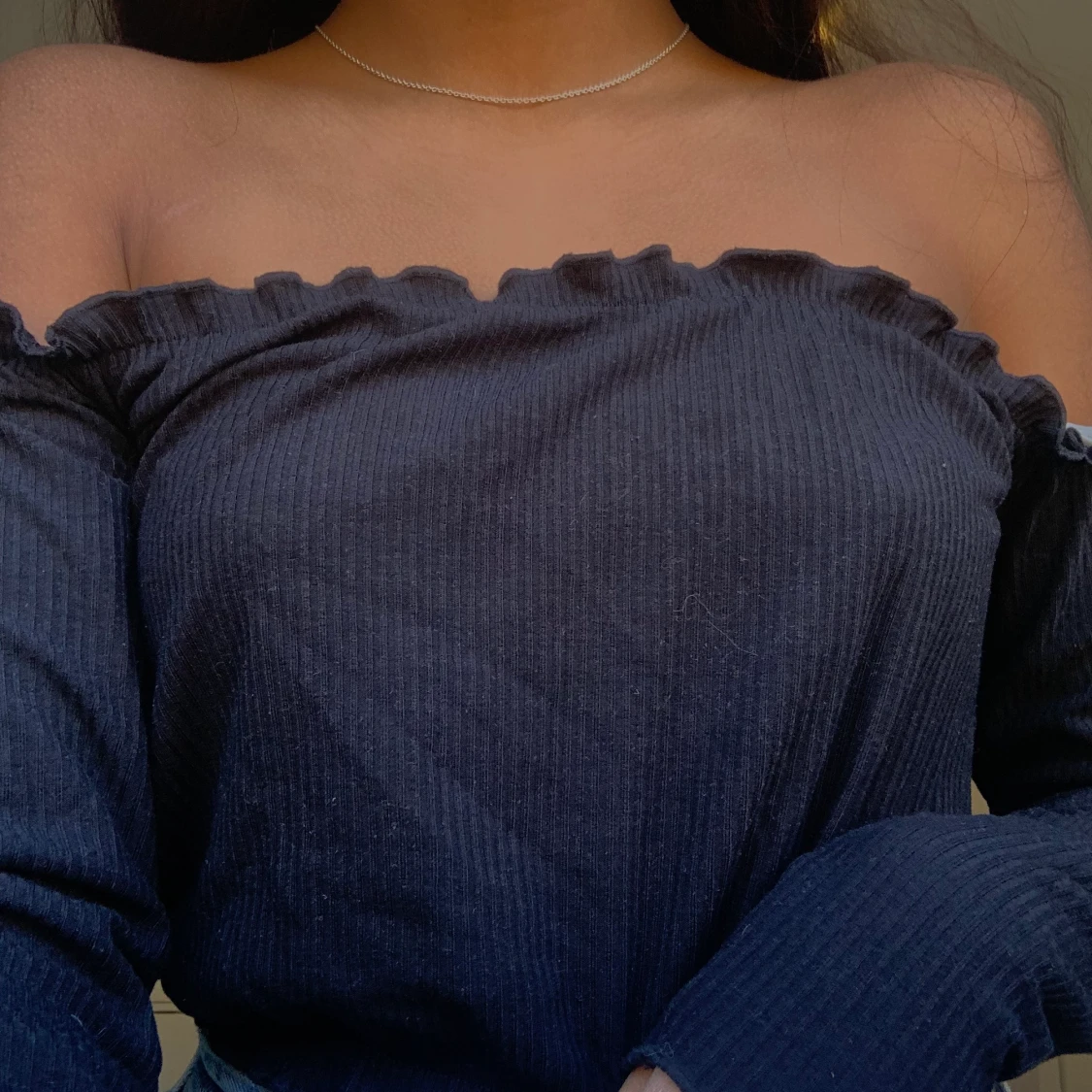 Off shoulder tröja  - 90