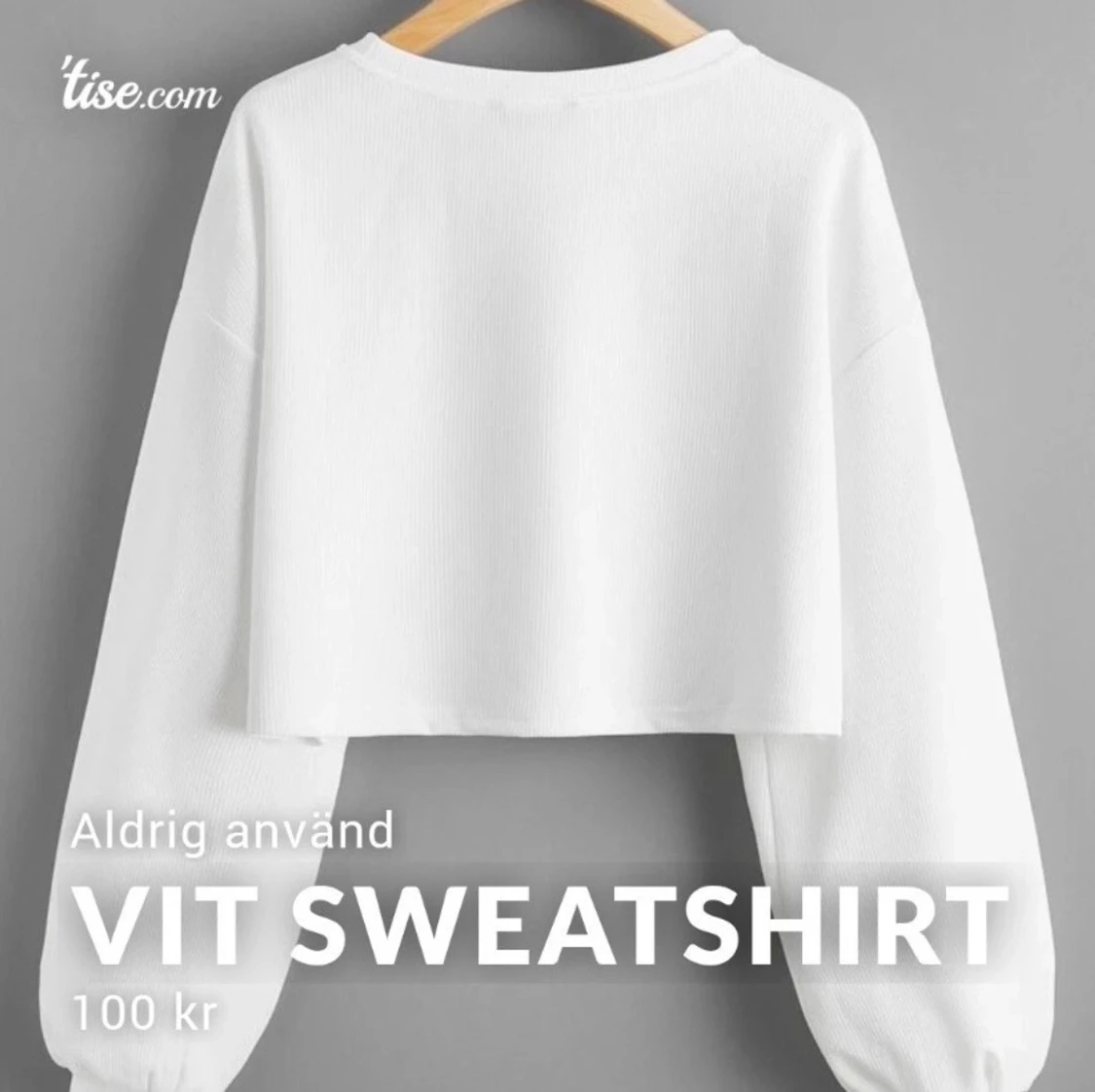Vit sweatshirt