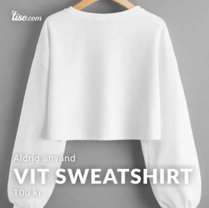 Vit sweatshirt  - Helt oanvänd