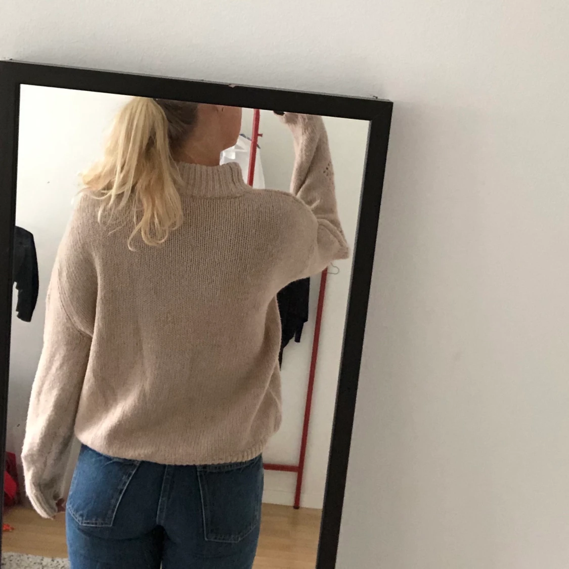 Oversized stickat tröja  - 90