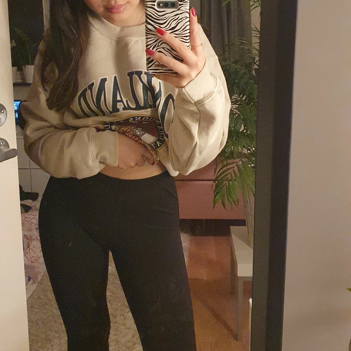 Yogapants Bootcuts med broderade rosor - 91