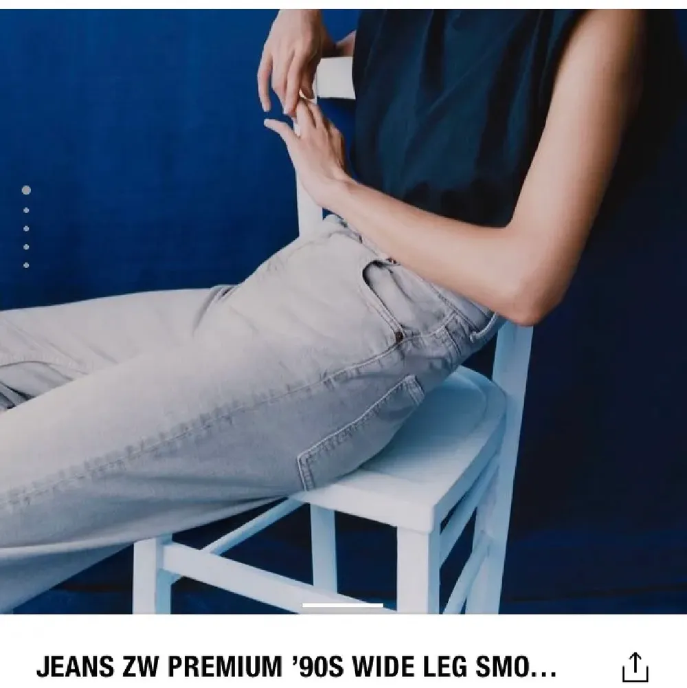 Wide Long leg Jeans från zara i stolek 36. Ljus går snygg färg. Helt oanvända då jag köpte fel stolek. 200kr + frakt 💘💘. Jeans & Byxor.