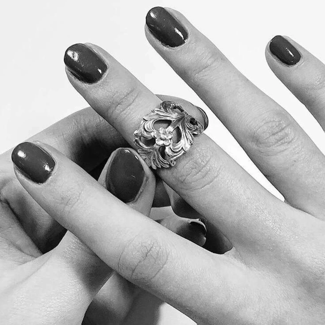 Ring i nysilver - 90