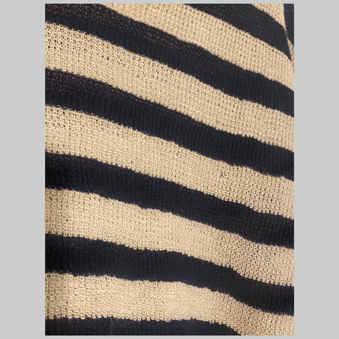 Mango pullover tunn randig stickad tröja  - 92