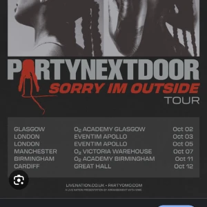 Söker 2 partynextdoor biljetter. Betalar för vilket pris som helst atp men min budget ligger på 700! - Partynextdoor biljett