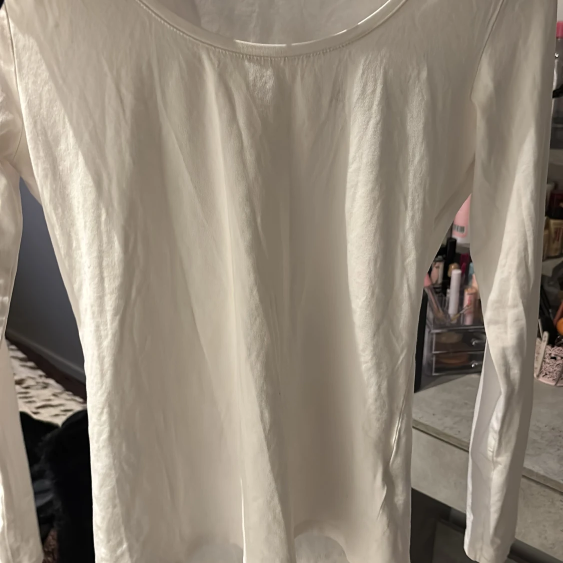 Vit långärmad topp - 90