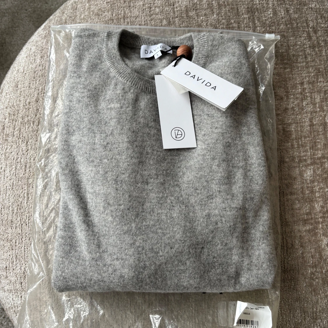 Ljusgrå o-neck Davida - 90