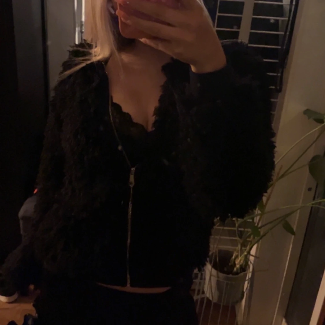 Svart teddyjacka från 365